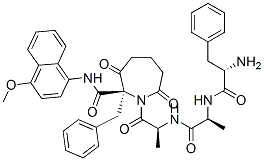 CAS#: 132806-29-2, 5-[[(2S)-1-[[(2S)-1-[[(2S)-1-[4-[(2S)-3-Amino-2-[(4-Methoxynaphthalen-2-Yl)Amino]-3-Oxopropyl]Phenyl]-1-Oxopropan-2-Yl]Amino]-1-Oxopropan-2-Yl]Amino]-1-Oxo-3-Phenylpropan-2-Yl]Amino]-5-Oxopentanoic Acid
