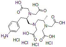 CAS 登录号：132979-67-0， 2-[[(2R)-3-(4-氨基苯基)-2-(二(羧甲基)氨基)丙基]-[(2S)-2-(二(羧甲基)氨基)丙基]氨基]乙酸四盐酸盐
