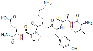 CAS 登录号：133337-28-7， N2-[1-[N2-[N-(N-L-异亮氨酰-L-丙氨酰)-L-酪氨酰]-L-赖氨酰]-L-脯氨酰]-L-a-谷氨酰胺