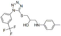 CAS 登录号：133506-56-6， 1-[(4-甲基苯基)氨基]-3-[1-[3-(三氟甲基)苯基]四唑-5-基]巯基丙-2-醇