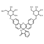 CAS#: 133551-98-1, 11'-(Hexopyranosyloxy)-3-Oxo-3H-Spiro[2-Benzofuran-1,7'-Dibenzo[c,h]Xanthen]-3'-Yl Hexopyranoside