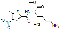 CAS 登录号：133628-32-7， (2S)-6-氨基-2-[(5-甲基-4-硝基噻吩-2-羰基)氨基]己酸甲酯盐酸盐