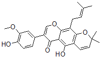 CAS#: 133830-92-9, 5-Hydroxy-3-(4-Hydroxy-3-Methoxyphenyl)-8,8-Dimethyl-10-(3-Methylbut-2-Enyl)Pyrano[5,6-g]Chromen-4-One