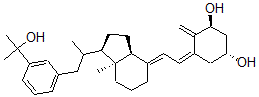 CAS 登录号：133910-11-9， 22-(3-(二甲基羟基甲基)苯基)-23,24,25,26,27-五去甲-1-羟基维他命D3