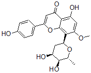 CAS#: 134044-97-6, 8-[(2S,4S,5S,6R)-4,5-Dihydroxy-6-Methyloxan-2-Yl]-5-Hydroxy-2-(4-Hydroxyphenyl)-7-Methoxychromen-4-One