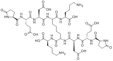 CAS#: 134143-28-5, (S)-5-Oxo-L-prolyl-L-alpha-glutamyl-L-alpha-aspartyl-N8-(5-amino-1-carboxypentyl)-8-oxo-N7-(N-(N-(5-oxo-L-prolyl)-L-alpha-glutamyl)-L-alpha-aspartyl)-2,7,8-triaminooctanoyl-L-lysine