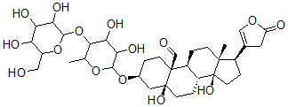 CAS#: 13473-51-3, (3beta,5beta)-3-[(6-Deoxy-4-O-beta-D-Glucopyranosyl-alpha-L-Mannopyranosyl)Oxy]-5,14-Dihydroxy-19-Oxocard-20(22)-Enolide