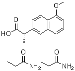 CAS 登录号：134736-00-8， (2S)-2-(5-甲氧基-2-萘基)丙酸-丙酰胺(1:2)