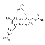 CAS#: 134764-36-6, ({5-Acetamido-2-Methoxy-4-[(5-Nitro-1,3-Thiazol-2-Yl)Diazenyl]Phenyl}Imino)Di-2,1-Ethanediyl Diacetate