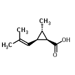CAS#: 134876-16-7, (1R,2S,3R)-2-Methyl-3-(2-Methyl-1-Propen-1-Yl)Cyclopropanecarboxylic Acid