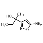 CAS 登录号：134965-78-9， 2-(5-氨基-1,2-恶唑-3-基)-2-丁醇