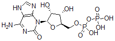 CAS 登录号：135052-71-0， [(2R,3S,4R,5R)-5-(6-氨基-2-氧代-7H-嘌呤-3-基)-3,4-二羟基四氢呋喃-2-基]甲基膦酰磷酸氢酯