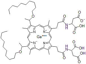 CAS#: 135099-39-7, 2,4-Bis(1-Decyloxyethyl)-gallium(III)-1,3,5,8-Tetramethylporphyrin-6,7-Dipropionyl Diaspartic Acid