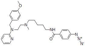 CAS 登录号：135408-68-3， 4-叠氮基-N-[5-[2-[(4-甲氧基苯基)甲基-吡啶-2-基氨基]乙基-甲基氨基]戊基]苯甲酰胺
