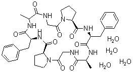 CAS#: 135755-90-7, Cyclo(L-Alanylglycyl-L-Prolyl-L-Phenylalanyl-L-Alanylglycyl-L-Prolyl-L-Phenylalanyl),Tetrahydrate