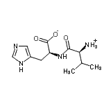 CAS 登录号：13589-07-6， (2S)-2-{[(2S)-2-铵基-3-甲基丁酰基]氨基}-3-(1H-咪唑-5-基)丙酸酯