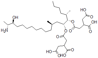 CAS#: 136379-60-7, 2-[2-[(5S,6S,7R,9R,18S,19R)-19-Amino-6-(3-Carboxy-5-Hydroxy-5-Oxopentanoyl)Oxy-18-Hydroxy-5,9-Dimethylicosan-7-Yl]Oxy-2-Oxoethyl]Butanedioic Acid