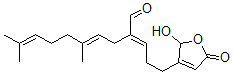 CAS 登录号：136440-42-1， (2E,4E)-2-[3-(2-羟基-5-氧代-2H-呋喃-3-基)亚丙基]-5,9-二甲基癸-4,8-二烯醛