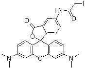 CAS#: 136538-85-7, N-[3',6'-Bis(Dimethylamino)-3-Oxo-3H-Spiro[2-Benzofuran-1,9'-Xanthen]-5-Yl]-2-Iodoacetamide