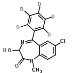 CAS#: 136765-51-0, 7-Chloro-3-Hydroxy-1-Methyl-5-(2,3,4,5,6-Pentadeuteriophenyl)-3H-1,4-Benzodiazepin-2-One