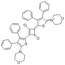 CAS#: 137020-23-6, 1,3-Dihydroxy-2,4-Bis[5-(4-Morpholinyl)-3,4-Diphenyl-2-Thienyl]-Cyclobutenediylium Bis(Innersalt)