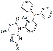 CAS 登录号：137025-15-1， 8-硫代茶碱酸酯-三苯基膦金(I)