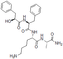 CAS 登录号：137350-94-8， (2S)-6-氨基-N-[(2S)-1-氨基-1-氧代丙烷-2-基]-2-[[(2S)-2-[[(2S)-2-羟基-3-苯基丙酰基]氨基]-3-苯基丙酰基]氨基]己酰胺