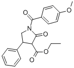CAS#: 137427-81-7, 1-(4-Methoxybenzoyl)-2-Oxo-4-Phenyl-3-Pyrrolidinecarboxylicacid Ethyl Ester