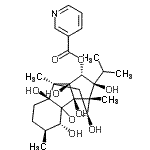 CAS#: 137441-82-8, (2R,3S,6S,7S,9R,10S,11S,12R,13S,14R)-2,6,9,11,13,14-Hexahydroxy-11-Isopropyl-3,7,10-Trimethyl-15-Oxapentacyclo[7.5.1.0<Sup>1,6</Sup>.0<Sup>7,13</Sup>.0<Sup>10,14</Sup>]Pentadec-12-Yl Nicotinate