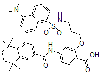 CAS 登录号：137550-88-0， 2-[3-[(5-二甲基氨基萘-1-基)磺酰基氨基]丙氧基]-4-[(5,5,8,8-四甲基-6,7-二氢萘-2-羰基)氨基]苯甲酸