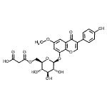 CAS#: 137705-39-6, 3-(4-Hydroxyphenyl)-6-Methoxy-4-Oxo-4H-Chromen-8-Yl 6-O-(Carboxyacetyl)-beta-D-Glucopyranoside
