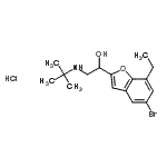 CAS#: 137740-36-4, 2-{[2-(5-Bromo-7-Ethyl-1-Benzofuran-2-Yl)-2-Hydroxyethyl]Amino}-2-Methylpropyl Hydrochloride (1:1)