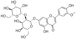 CAS#: 137809-96-2, 7-[(2S,3R,4R,5S,6R)-4,5-Dihydroxy-6-(Hydroxymethyl)-3-[(2S,3S,4S,5S,6R)-3,4,5-Trihydroxy-6-(Hydroxymethyl)Oxan-2-Yl]Oxyoxan-2-Yl]Oxy-5-Hydroxy-2-(4-Hydroxy-3-Methoxyphenyl)Chromen-4-One