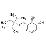 CAS 登录号：137915-37-8， 1,5-脱水-2-脱氧-6-O-(三异丙基硅烷基)-D-阿拉伯糖-己-1-烯糖
