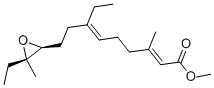 CAS 登录号:13804-51-8, (2E,6E)-7-乙基-9-(3-乙基-3-甲基-环氧乙烷-2-基)-3-甲基-壬-2,6-二烯酸甲酯