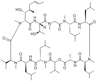 CAS#: 138240-77-4, 2-(3-Methyl-D-2-hydroxybutanoic acid)-4-L-leucine-7-L-threonine-10-L-leucinecyclosporin A