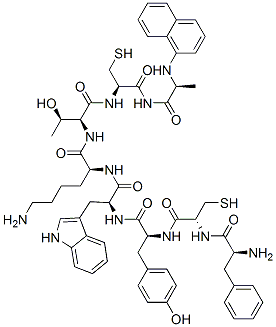 CAS#: 138248-87-0, Phenylalanyl-cysteinyl-tyrosyl-tryptophyl-lysyl-threonyl-cysteinyl-N-naphthylalanine amide
