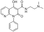 CAS 登录号:138304-93-5, N-(2-二甲基氨基乙基)-2-羟基-4-氧代-1-苯基-1,8-萘啶-3-甲酰胺