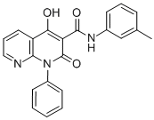 CAS 登录号：138304-95-7， 2-羟基-N-(3-甲基苯基)-4-氧代-1-苯基-1,8-萘啶-3-甲酰胺