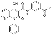 CAS 登录号：138304-97-9， 2-羟基-N-(3-硝基苯基)-4-氧代-1-苯基-1,8-萘啶-3-甲酰胺