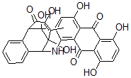 CAS#: 138370-14-6, (8R-(8alpha,9beta,14beta,17S*))-8,9,14,15-Tetrahydro-1,4,6,8,17,19-Hexahydroxy-18-Methyl-9,8,14-(2)Buten(1)Yl(4)Ylideneanthra(1,2-b)Benz(f)Azocine-5,6,20-Trione
