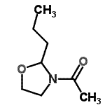 CAS 登录号：138531-19-8， 1-(2-丙基-1,3-恶唑烷-3-基)乙酮