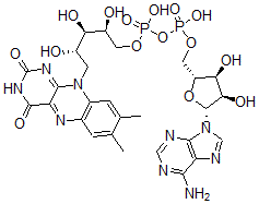 CAS#: 138663-53-3, [(2R,3S,4R,5R)-5-(6-Aminopurin-9-Yl)-3,4-Dihydroxyoxolan-2-Yl]Methyl [[(2S,3R,4S)-5-(7,8-Dimethyl-2,4-Dioxobenzo[g]Pteridin-10-Yl)-2,3,4-Trihydroxypentoxy]-Hydroxyphosphoryl] Hydrogen Phosphate