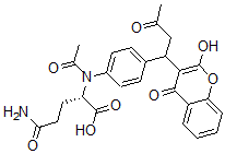 CAS#: 138680-82-7, (2S)-2-[Acetyl-[4-[1-(2-Hydroxy-4-Oxochromen-3-Yl)-3-Oxobutyl]Phenyl]Amino]-5-Amino-5-Oxopentanoic Acid