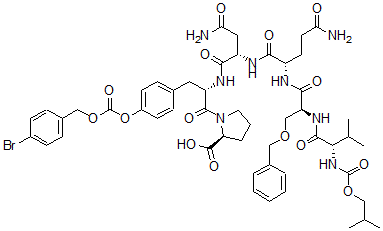 CAS#: 138865-77-7, tert-Butyloxycarbonyl-valyl-(benzyl)seryl-glutaminyl-asparaginyl-(brz)tyrosyl-proline