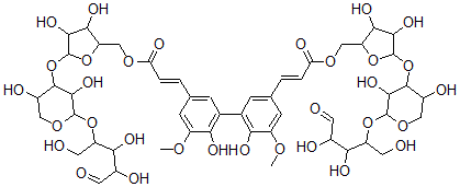 CAS#: 138935-21-4, 5,5'-Di-O-(diferul-9,9'-dioyl)arabinofuranosyl-(1-3)-xylopyranosyl-(1-4)-xylopyranose