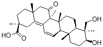 CAS 登录号：139163-14-7， (3beta,4beta,20beta)-3,23-二羟基-15-氧代-齐墩果-11,13(18)-二烯-29-酸