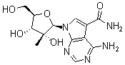 CAS#: 139209-26-0, 4-Amino-7-(2-C-Methyl-beta-D-Ribofuranosyl)-7H-Pyrrolo[2,3-d]Pyrimidine-5-Carboxamide