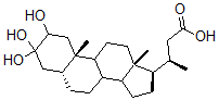 CAS#: 139265-35-3, (3R)-3-[(5R,10S,13R,17R)-2,3,3-Trihydroxy-10,13-Dimethyl-1,2,4,5,6,7,8,9,11,12,14,15,16,17-Tetradecahydrocyclopenta[a]Phenanthren-17-Yl]Butanoic Acid