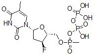 CAS#: 139459-42-0, [[(2R,3S,5R)-3-Fluoro-5-(5-Methyl-2,4-Dioxopyrimidin-1-Yl)Oxolan-2-Yl]Methoxy-Methylphosphoryl] Phosphono Hydrogen Phosphate